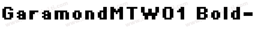 GaramondMTW01 Bold字体转换